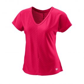 Tenis majice Wilson V-izrez SKU: WRA809601 Boja: pink Sastav: 100% poliester